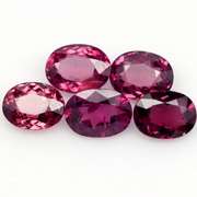 7.23ct premium cherry pink Rhodolite Garnet set