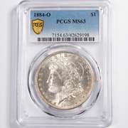 1884 0 Morgan Dollar PCGS MS63.