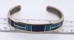 Vintage Sterling Silver Turquoise Cuff Bangle