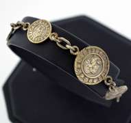 Sterling Silver Antique Asian Coin Bracelet