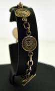 Sterling Silver Antique Asian Coin Bracelet