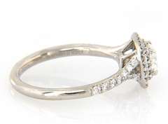 Tiffany & Co Cushion Diamond Solesto Double Frame Engagement Ring