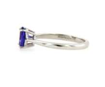 Gorgeous Platinum Oval Tanzanite Solitaire Ring