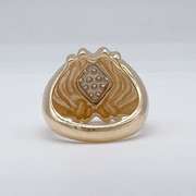 Men's 14kt Yellow Gold & Diamond Band Ring