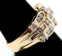 Paired Diamond Set Ring with 10k Gold