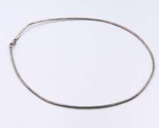 Vintage Italina Sterling Silver Omega Necklace