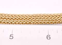 Brilliant Heavy Braided Necklace in 14K Yellow Gold