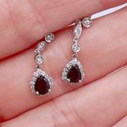 14kt Gold, Blue Sapphire & Diamond Earrings