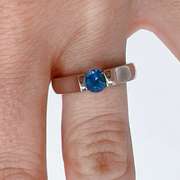 14kt White Gold & Blue Sapphire Ring