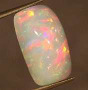 Gorgeous rainbow block patterned 4.26ct white Opal