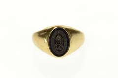 10K Yellow Gold Marquise University Ladies Ornate Class Ring