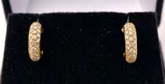 Darling Diamond Partial Hoop Earrings in 18K Yellow Gold