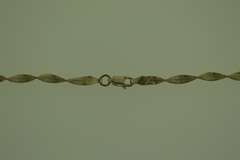 Italian Sterling Silver Twisted Omega Chain Necklace