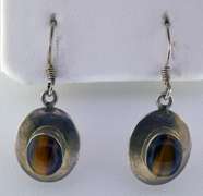 Sterling Silver Tiger Eye Dangle earrings