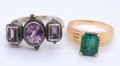 Group Lot of Vintage Sterling Silver Rings