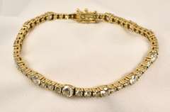 Flashy 14k CZ Tennis Bracelet
