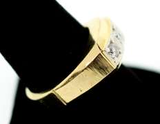 MENS 14K GOLD DIAMOND BAND / RING