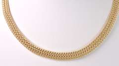Brilliant Heavy Braided Necklace in 14K Yellow Gold