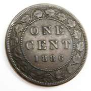 1886 Canada Large Cent Coin