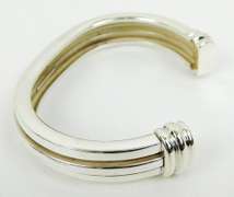 1995 Tiffany & Co. Sterling Ribbed Cuff Bracelet