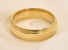 Classic Beaded Edge Wedding Band