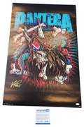 Pantera Vinnie Paul Autographed Signed 24x36 Poster ACOA