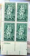 200 3 Cent Mint US Plate Blocks $24 Face Value