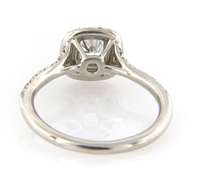 Tiffany & Co Cushion Diamond Solesto Double Frame Engagement Ring