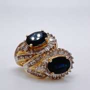 14kt Gold, Blue Sapphire, & Diamond Jewelry Set!