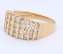 Majestic Multi Row Vertical Channel Wide Diamond Ring
