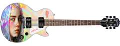 Billie Eilish Autographed Gibson Epiphone Les Paul Photo Graphics Guitar ACOA