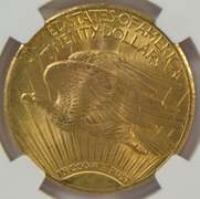 Blazing near Gem BU 1927 St. Gaudens $20 Gold. NGC MS64