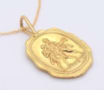 Gorgeous 18kt Greco Roman Male Intaglio Pendant on Chain