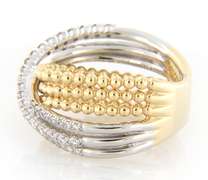 Gabriel & Co Diamond Bujukan Crisscross Ring