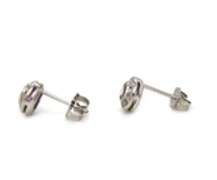 Charming White Gold Pink Sapphire and Diamond Halo Stud Earrings