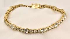 Flashy 14k CZ Tennis Bracelet