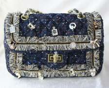 Designer Style Navy Color Hand Bag