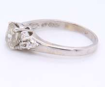 Romantic White Gold Cushion Modified Brilliant Diamond Engagement Ring