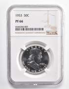PF66 1953 Franklin Half Dollar - Graded NGC