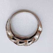 10kt Gold, Blue & White Diamond Band Ring