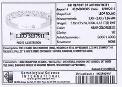 Sparkling White Gold Leo Cut Diamond Band