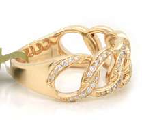 Graceful Yellow Gold Diamond open Link Band