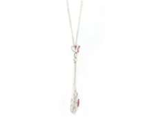 Powerful 18kt oval Rubies and Diamond Double Frame Pendant on Chain