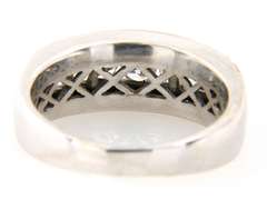 Stunning White Gold Diamond Channel Set Triple row Band