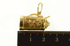 18K Yellow Gold 3D Traditional German Beer Stein Embossed Cuff Links