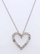 Sterling Silver 1/10cttw Diamond Pendant on Chain