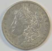 Scarce boldly-defined 1890-CC Morgan Silver Dollar. Key date
