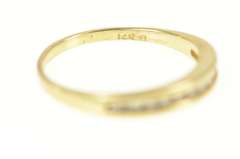 14K Yellow Gold 0.18 Ctw Diamond Classic Wedding Band Ring