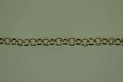 Italian Sterling Silver Rolo Chain hear charm Bracelet