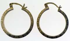 Sterling Silver Two pairs Hoop Earrings